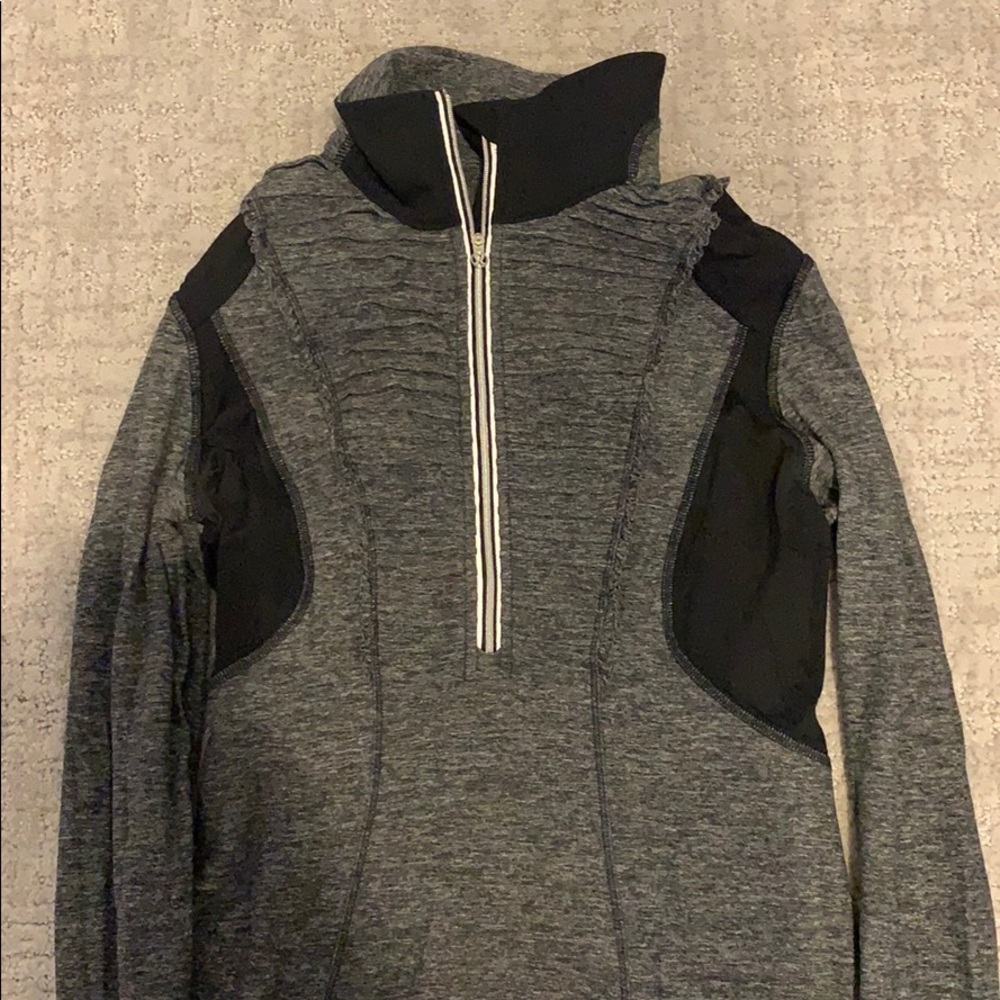 Gray/black Lululemon half zip pullover